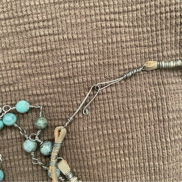 NECKLACE Western Beaded Leather Fringe - Picture 5 of 9